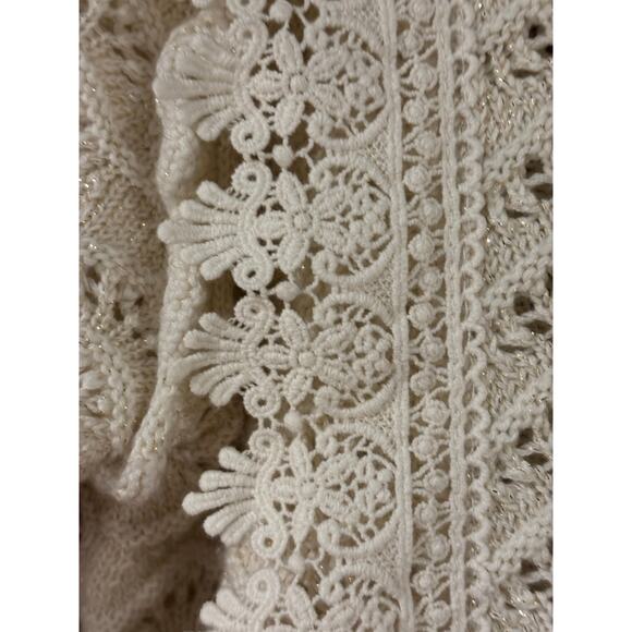 Anthropologie Kachel Shimmer Crochet Top Small - Picture 8 of 10